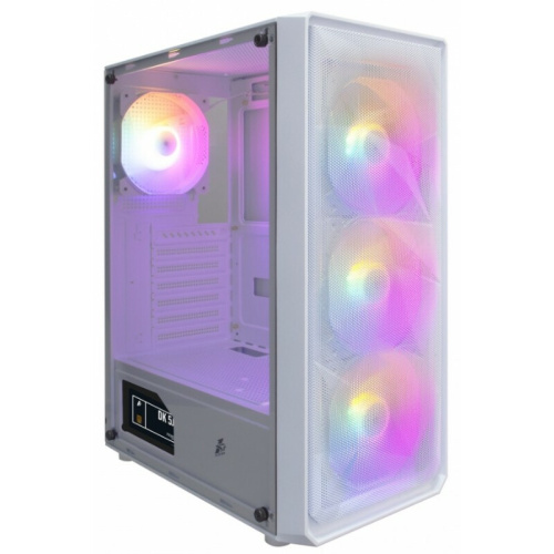 Корпус 1STPLAYER FD3 White (FD3-WH-4F1-W)/ ATX / 4x120mm LED fans inc.
