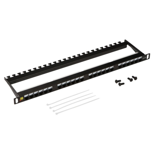 Патч-панель Lanmaster LAN-PPC24U5E 19" 0.5U 24xRJ45 кат.5e UTP