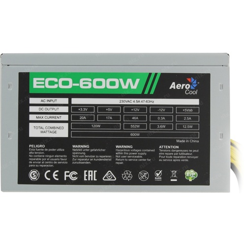 Блок питания Aerocool ECO-600W