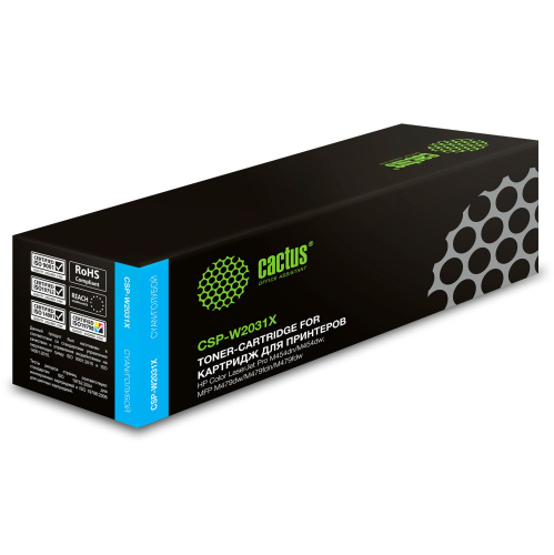 Картридж лазерный Cactus CSP-W2031X 415X голубой (6000стр) для HP LJ M454/MFP M479