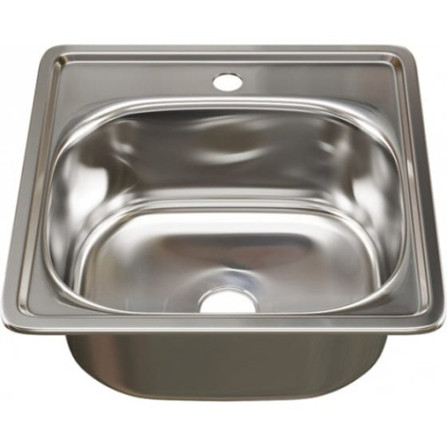 Мойка врезная Mixline 531266 38х38 0,6 выпуск 1 1/2 15см с гофросифоном