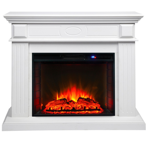 Электрокамин RealFlame Leda 24/25,5 WT белый матовый с очагом Sparta 25,5 LED