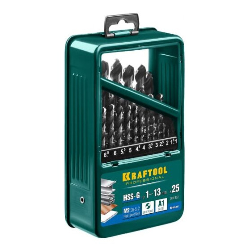 Набор сверл по металлу KRAFTOOL 29651-H25 25 шт