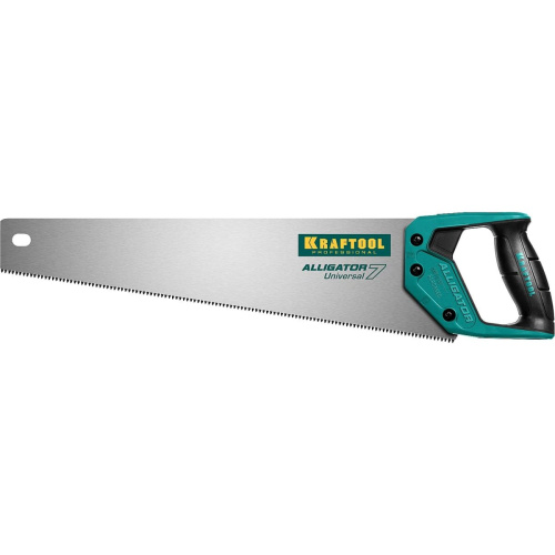 Ножовка KRAFTOOL Alligator 7 15004-45 z01 универсальная 450 мм, 7 TPI 3D зуб