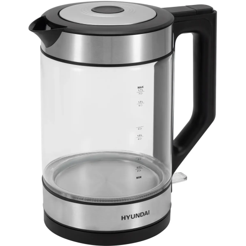 Электрочайник Hyundai HYK-G3509 черный/прозрачный