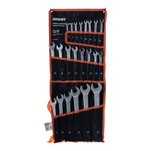 Набор ключей комбинированных Gigant GCWS22 (22 шт. в сумке)