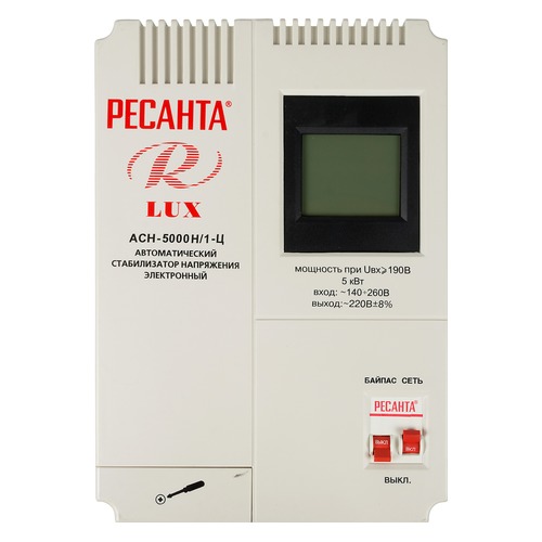 Стабилизатор напряжения Ресанта АСН-5000Н/1-Ц Lux серый