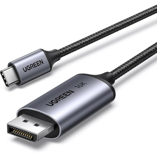 Кабель UGREEN CM707 (25863) USB-C to DisplayPort 16K 30Hz Cable, 1м серый