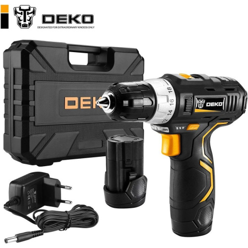 Дрель-шуруповерт Deko GCD12DU3 SET 3 063-4097 аккум. патрон:быстрозажимной (кейс)
