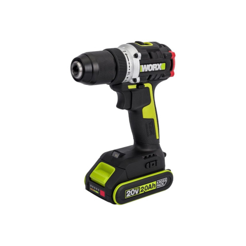 Дрель-шуруповерт WORX WU182 Professional 20В, 60Нм, 2Ач х2, ЗУ 2 Ач, сумка