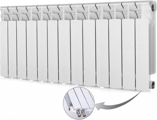 Биметаллический радиатор отопления  Rifar Base Ventil R 350 X13