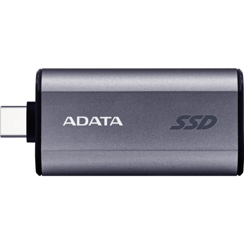 SSD A-DATA SC750 (SC750-500G-CCBK), External, 500GB USB 3.2 Gen 2 Type-C, R/W -1050/1000 MB/s серый