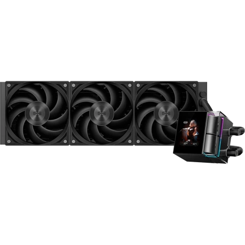 СВО PcCooler DS360 Display BK (310W, 360mm, LED, Black, ARGB Pump/ Fans 3x120mm, 90.56CFM, 39.8dBA, 2500RPM)