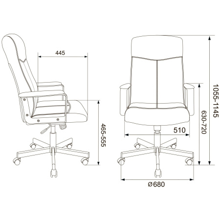 Кресло Бюрократ Dominus-BL искусств. кожа черный