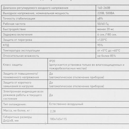 Стабилизатор напряжения ЭРА СННТ-500-Ц