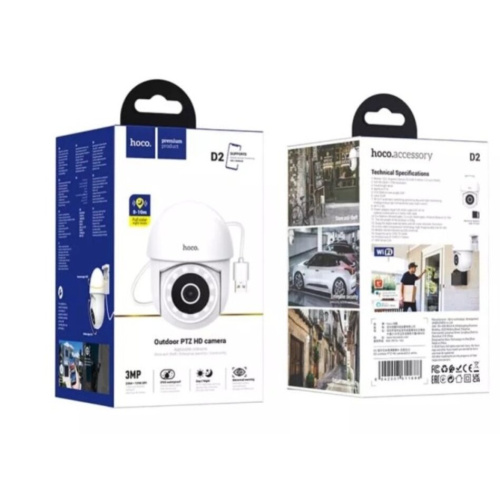 Камера видеонаблюдения HOCO D2 outdoor PTZ HD camera EU белый