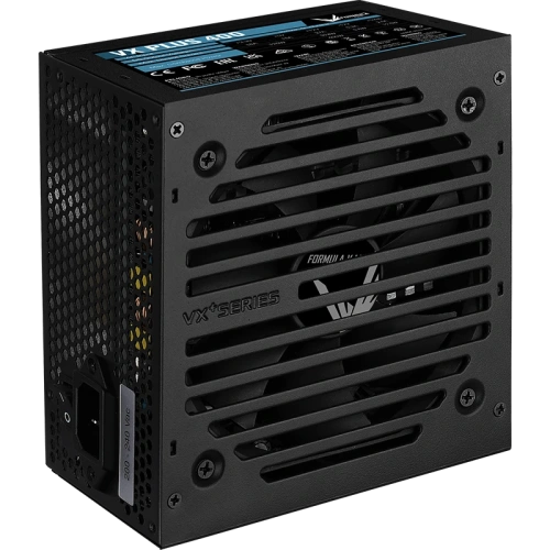 Блок питания FORMULA VX Plus 400 400W (4711401661627) (ATX, 20+4 pin, 1xPCIe 6P, 2xSATA, 2хMolex, 1хFDD, 12cm fan)