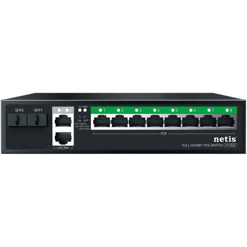 Коммутатор неуправляемый Netis P112GS (L2) 10x1Гбит/с 2SFP 8PoE 120W