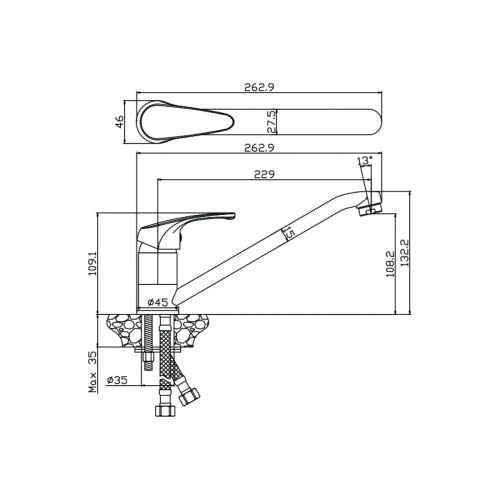 Смеситель для кухни Olive's Аvila 02400AV