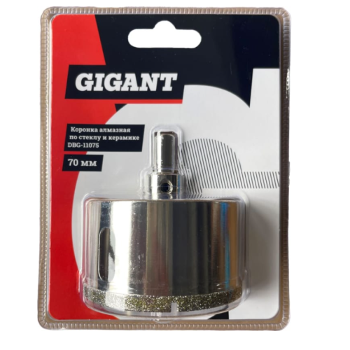 Коронка алмазная по стеклу и керамике Gigant DBG-11075 70 мм