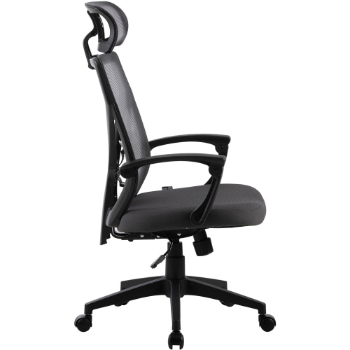 Кресло Cactus CS-MC414-GY черный/серый сетка/ткань с подголов. крестов. пластик