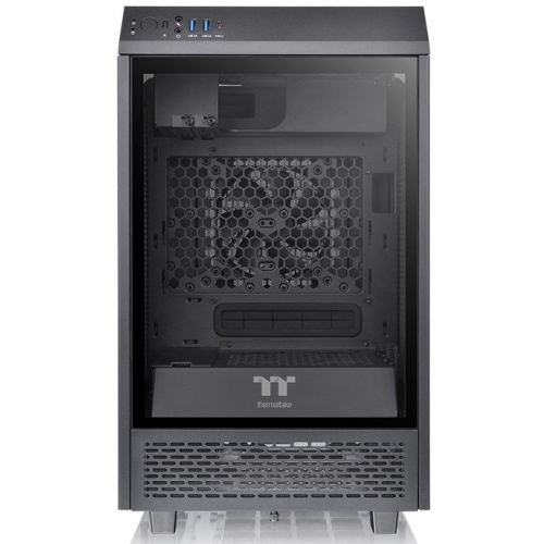 Корпус Thermaltake The Tower 100 CA-1R3-00S1WN-00 черный без БП miniITX 1x120mm 3x140mm 2xUSB3.0 audio bott PSU