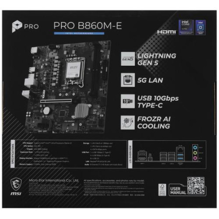 Материнская плата MSI PRO B860M-E