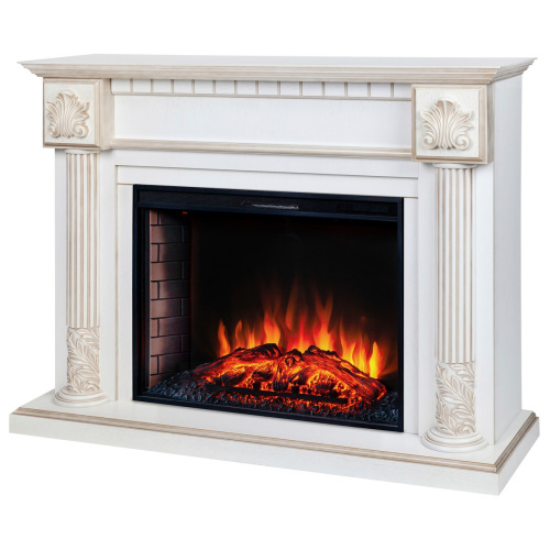 Электрокамин RealFlame Imperia 26/33 WT белый дуб с золотой патиной с очагом Epsilon 33