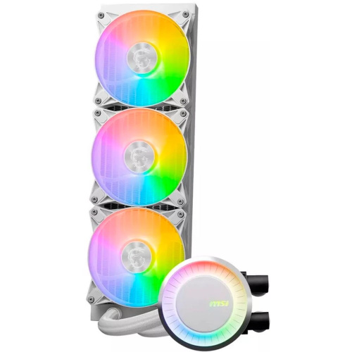 СВО MSI Mag CoreLiquid E360 White (306-7ZW6E27-C24) 3x ARGB Fan, ARGB Block, Color Box, Pallet packing