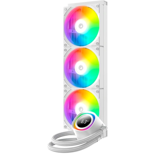 СВО ID-COOLING FX360 TD White LGA1851/1700/1200/115X/AM4/AM5 (TDP 350W, ARGB Fan and Pump, PWM, Triple Fan 120mm, бел)