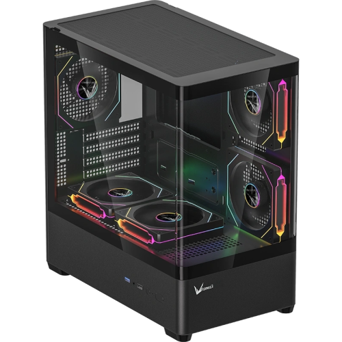 Корпус Formula Crystal U1M черный без БП mATX 1xUSB3.0 1xUSB3.1 audio bott PSU