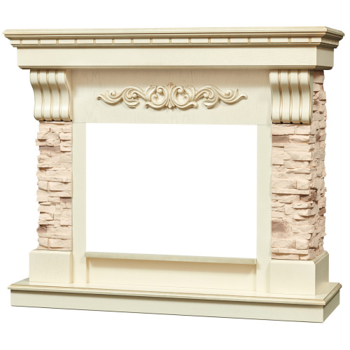 Портал каминный из МДФ RealFlame Marseille Luxe 24 белый, белый дуб