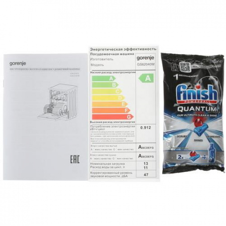 Посудомоечная машина Gorenje GS62040W белый