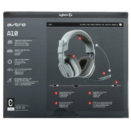 Проводные наушники Astro A10 серый