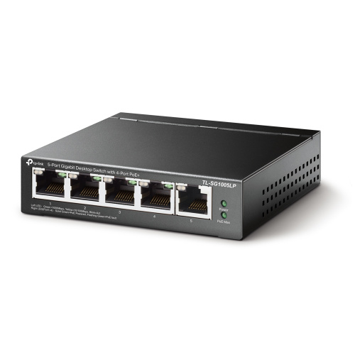 Коммутатор TP-Link (TL-SG1005LP) 5G 4PoE+ 40W неуправляемый