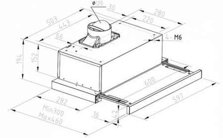 Вытяжка телескопическая Haier HVX-T671B черный/черный