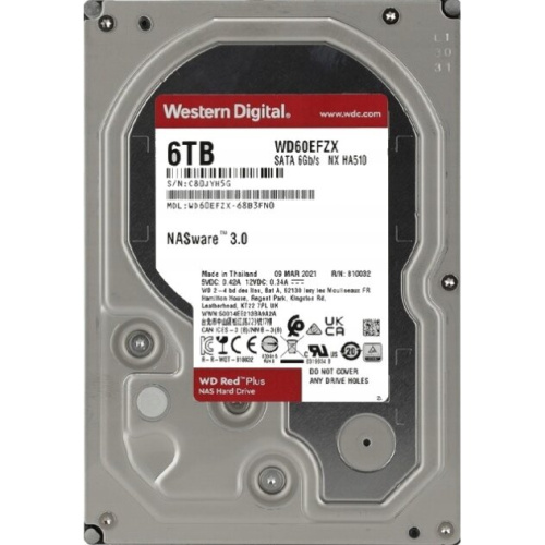 HDD WDC Red Plus WD60EFPX SATA 6TB 6GB/S 256MB