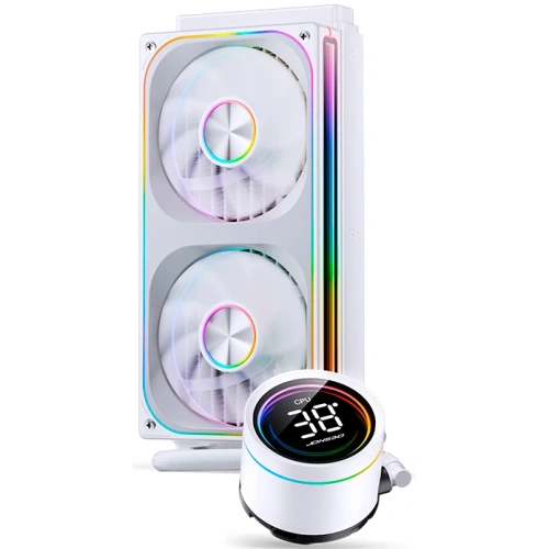 СВО JONSBO TH-240 White LGA 1700/1200/115X/AM5/AM4 (TDP 260W, ARGB Fan and Pump, PWM, Dual Fan 120mm, белый) Ret