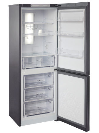 Холодильник с морозильником Бирюса W920NF серый