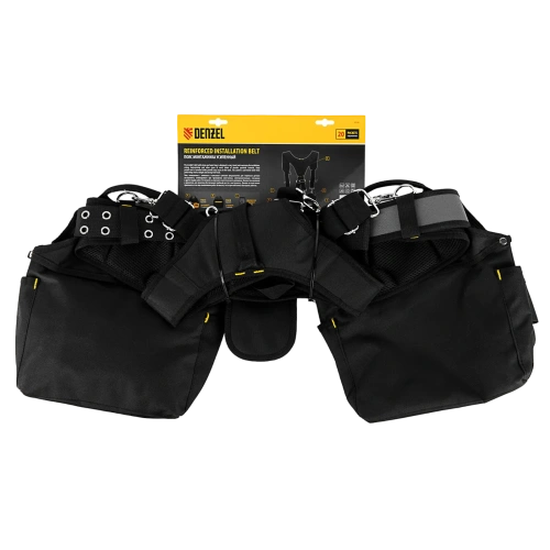 Пояс для инструментов Denzel 90290 10л 20 карм. черный/желтый