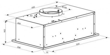 Вытяжка полновстраиваемая Оasis VM-52W белый