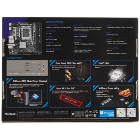 Материнская плата ASRock H610M-ITX/eDP