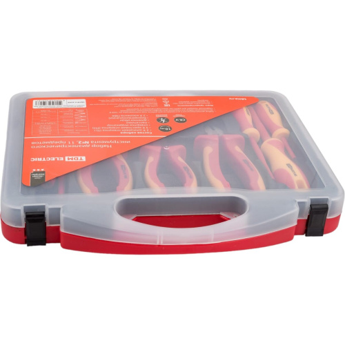 Набор диэлектрического инструмента TDM Эксперт Электрик №2 SQ1017-0102 пласт. чемодан/11 предметов