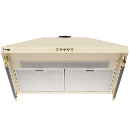 Вытяжка каминная Beko CWB6410CR бежевый/золотистый, черный