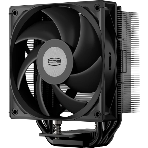 Кулер PcCooler RT500 BK (240W, 4-pin PWM, LED temp., 152mm, Al/Cu, 5x6mm, 1x120mm, 73.32CFM, 34.9dBA, 2200RPM)