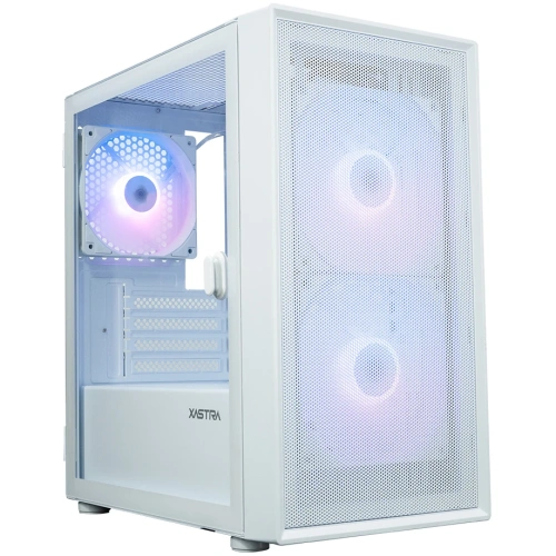 Корпус XASTRA A305M 3ARGB White (A305M-2FC14A-1FC12A-D-WH) mATX/Mesh/ tempered glass / 2x140mm + 1x120mm ARGB PWM FC fans/ Door