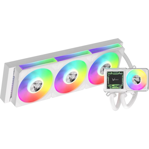 СВО Formula V Line Cryo Wing Digi 360 WH, 360mm, LCD 2.73", 3x120mm, ARGB fans, LGA115X/1200/1700/1851/1366/2011/2066, AM3/AM4