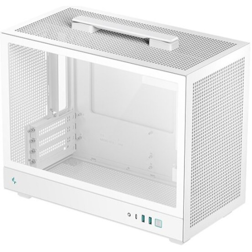 Корпус Deepcool CH160 Plus WH без БП, боковое окно (закаленное стекло), белый, Micro ATX/Mini-ITX