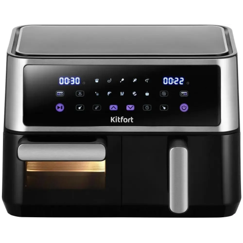 Аэрогриль Kitfort КТ-2256 черный и серебристый