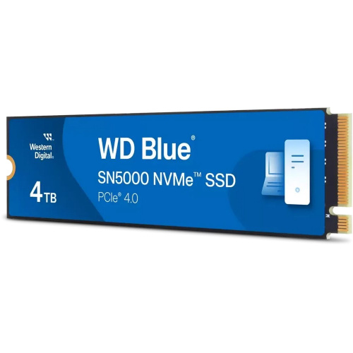 SSD WD Blue WDS400T4B0E, NVMe, 4TB, M.2 2280, PCI-E 4x4 R/W - 5500/5000 MB/s
